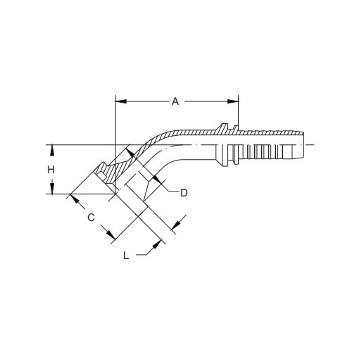 87641-45° ФЛАНЕЦ SAE 6000 PSI Конус 62